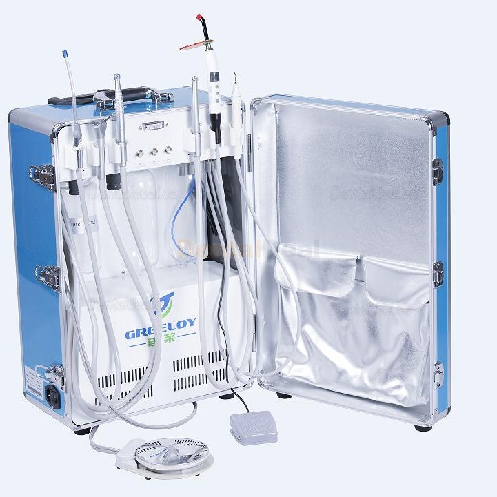 Greeloy GU-P206 Dental Portable Unit + Foldable Chair + Storage Bag Kit