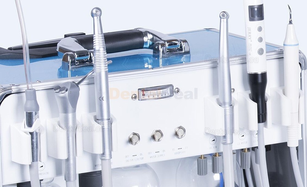 Greeloy&reg; GU-P206 Portable Dental Unit with compressor + Curing Light + Scaler Handpiece
