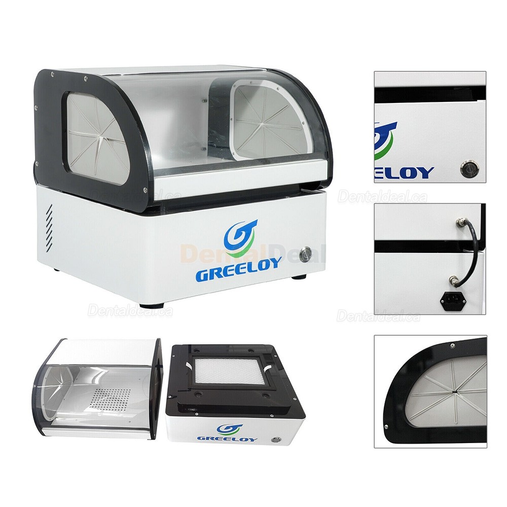 Greeloy 60W Dental Lab Dust Collector Laboratory Vacuum Cleaner with Filter & LED Light