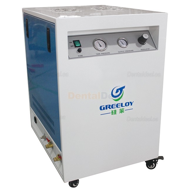Greeloy&reg; GA-61X 600W/0.75HP Oil Free Silent Air Compressor with Silent Cabinet