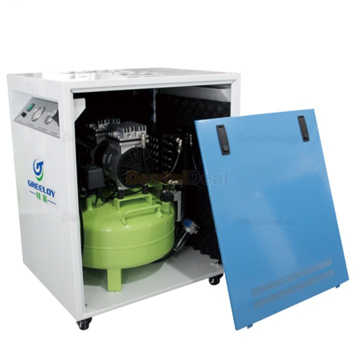 Greeloy&reg; GA-61XY 600W Oil Free Air Compressor with Dryer and Silent Cabinet