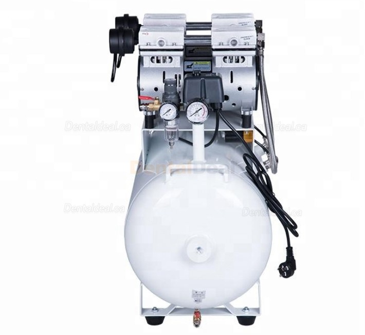 Greeloy&reg; GA-82 2HP Silent Dental Oilless Air Compressor 60L Tank Double Motor