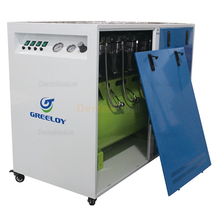 Greeloy&reg; GA-84X 3200W/4HP Silent Dental Oilless Air Compressor with Silent Cabinet