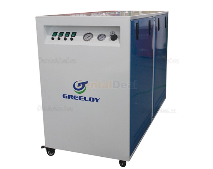 Greeloy&reg; GA-84X 3200W/4HP Silent Dental Oilless Air Compressor with Silent Cabinet