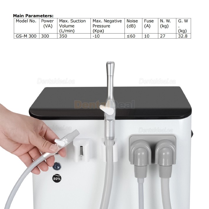 GSM-300 350L/min Portable Dental Suction Unit Vacuum Pump High Volume Suction