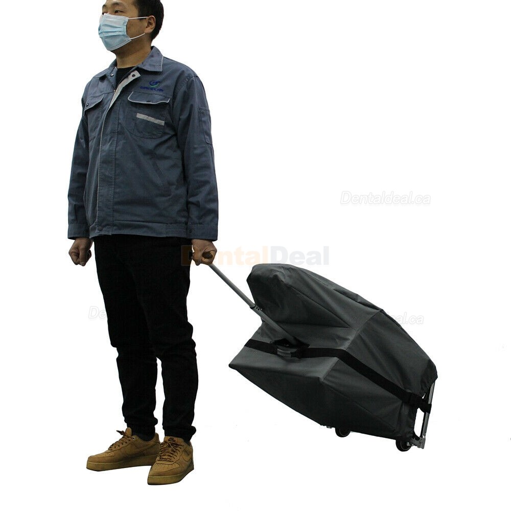 Greeloy GU-P101 Portable Dental Folding Chair Stainless Steel with Portable Operating Light