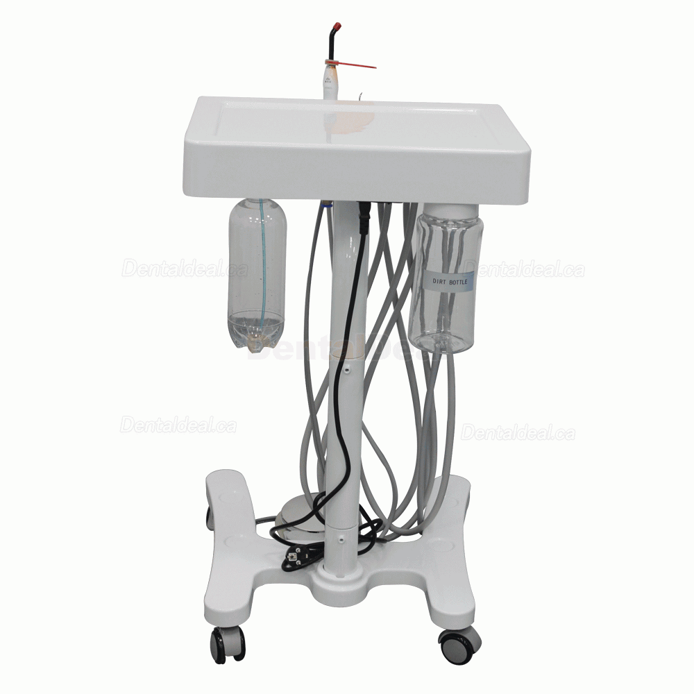 Greeloy GU-P302 Mobile Dental Cart Unit with Compressor GU-P300 + Curing Light+ Scaler Handpiece