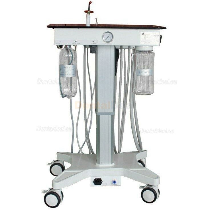 Greeloy GU-P302S Mobile Dental Delivery Cart Unit with Electric Motor, Scaler Handpiece & Curing Light