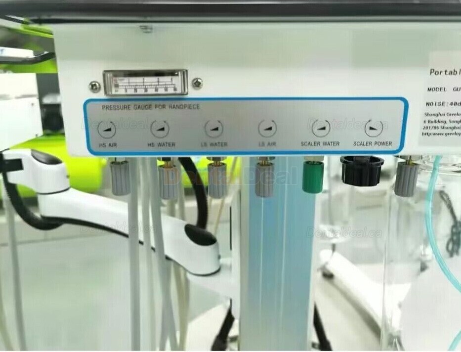 Greeloy GU-P302S Mobile Dental Delivery Cart Unit with Electric Motor, Scaler Handpiece & Curing Light