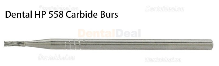 10Pcs HP 555 556 557 558 Bur Dental Carbide Burs Straight Fissure Cross Cut Burs
