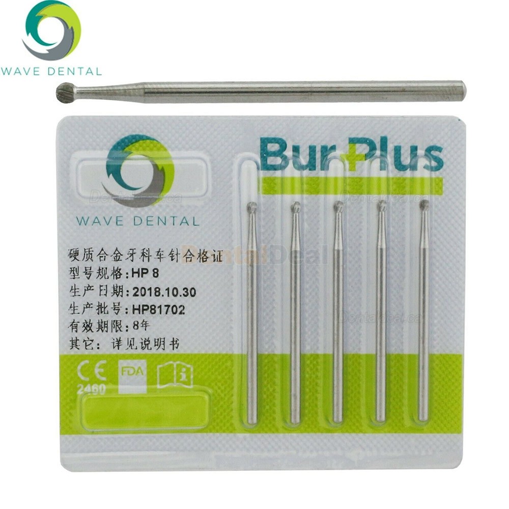 10Pcs Wave Dental Carbide Surgical Burs Round HP Burs 1/4 1/2 1 2 3 4 5 6 7 8 10#