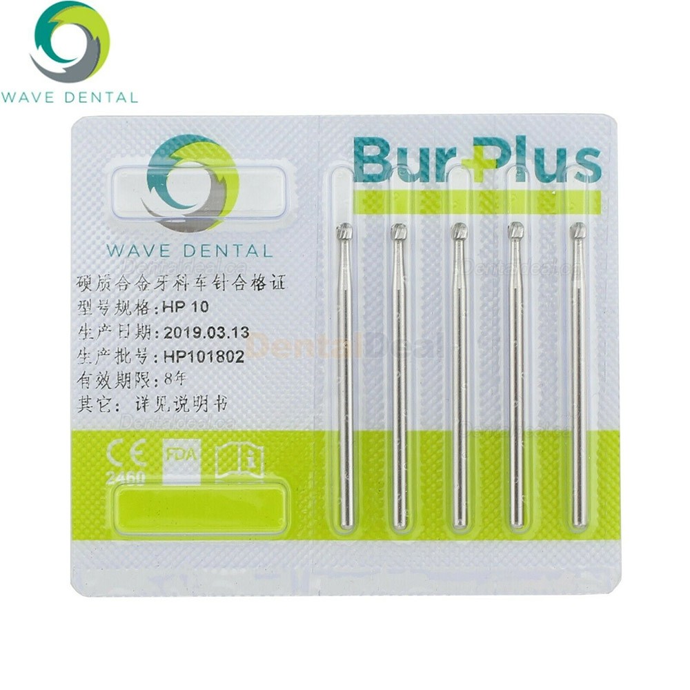 10Pcs Wave Dental Carbide Surgical Burs Round HP Burs 1/4 1/2 1 2 3 4 5 6 7 8 10#