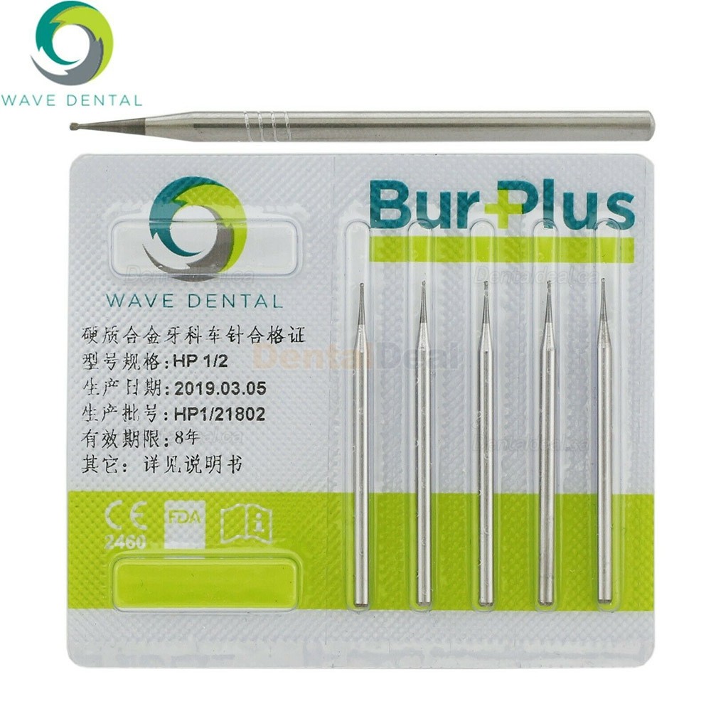 10Pcs Wave Dental Carbide Surgical Burs Round HP Burs 1/4 1/2 1 2 3 4 5 6 7 8 10#
