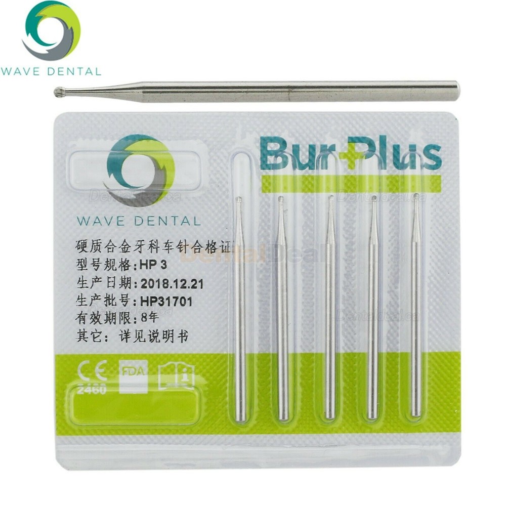 10Pcs Wave Dental Carbide Surgical Burs Round HP Burs 1/4 1/2 1 2 3 4 5 6 7 8 10#