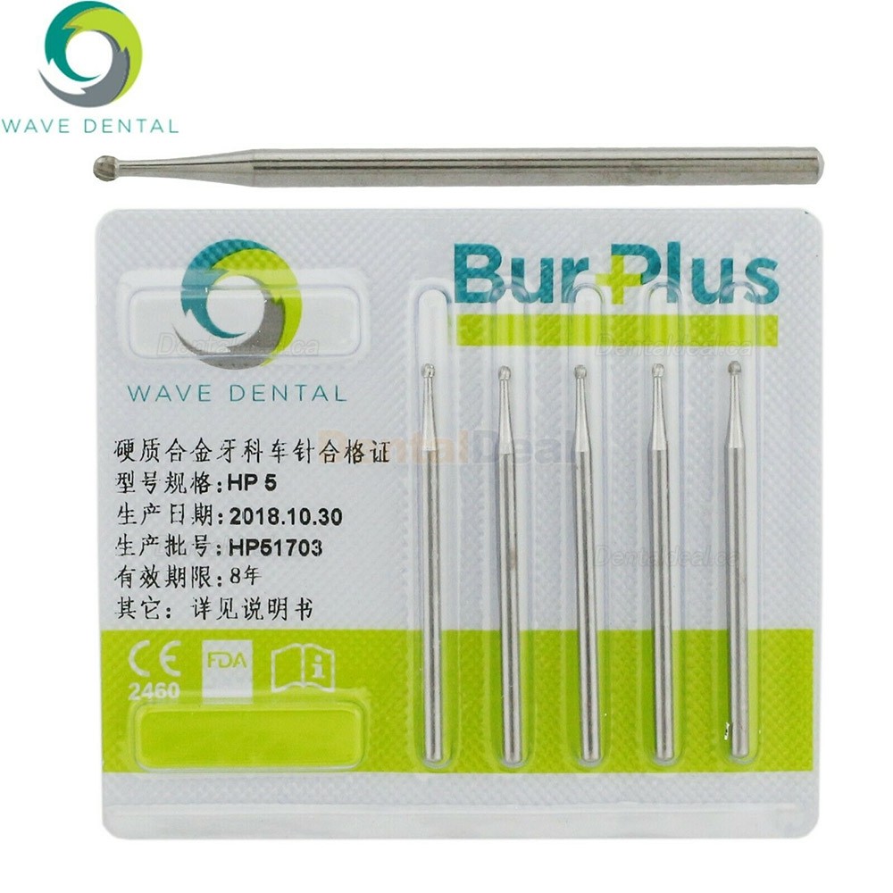 10Pcs Wave Dental Carbide Surgical Burs Round HP Burs 1/4 1/2 1 2 3 4 5 6 7 8 10#