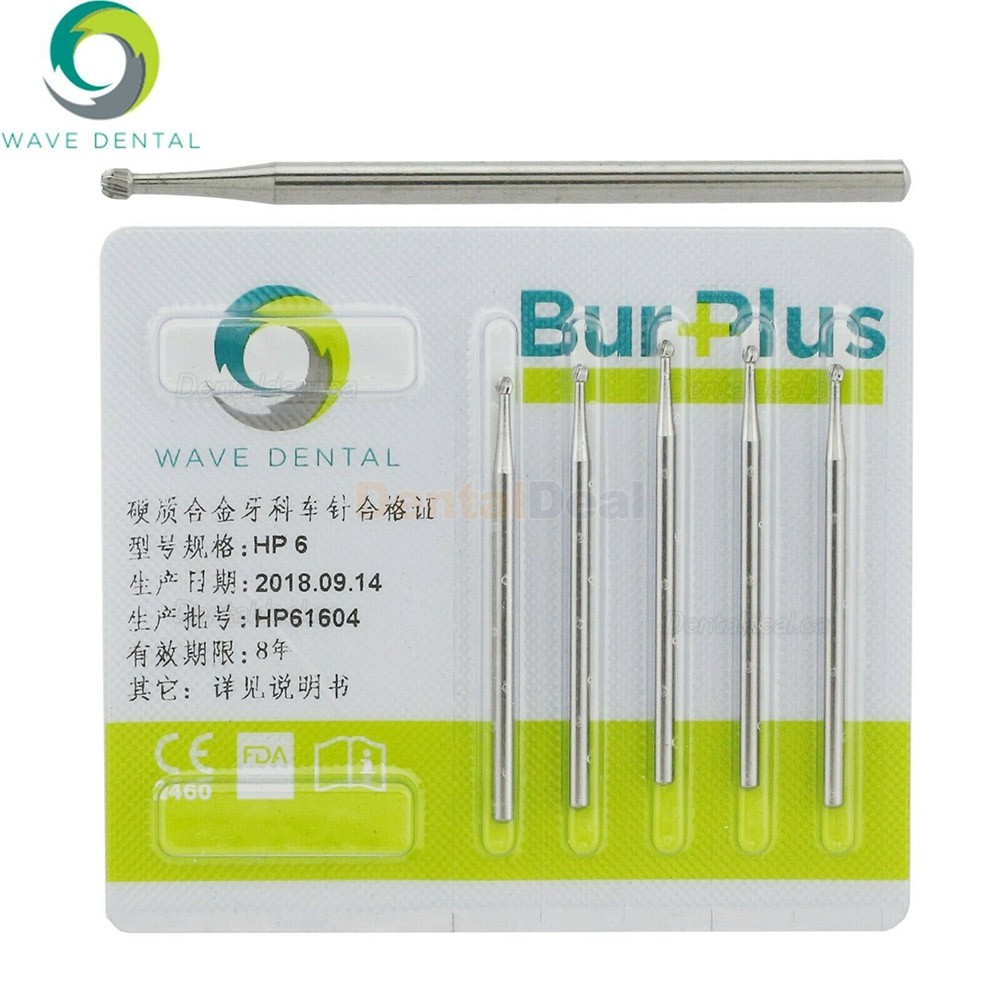 10Pcs Wave Dental Carbide Surgical Burs Round HP Burs 1/4 1/2 1 2 3 4 5 6 7 8 10#