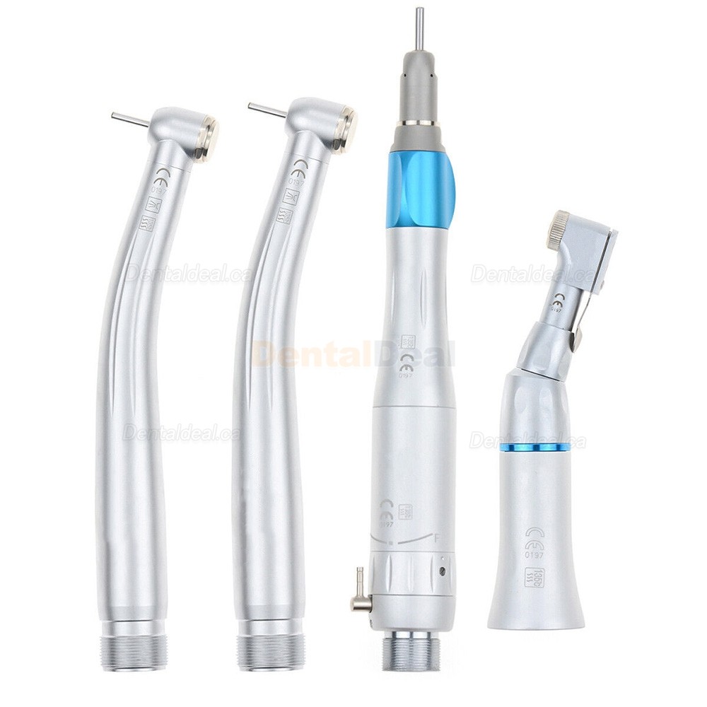 Dental High and Low Speed Handpiece Kit Push Button Type with Air Motor 2 Holes