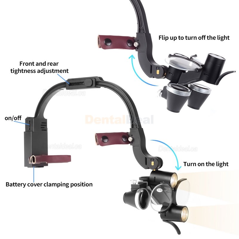 2.5/3.5X Headband Dental Medical Surgical Loupe with 5W LED Headlight