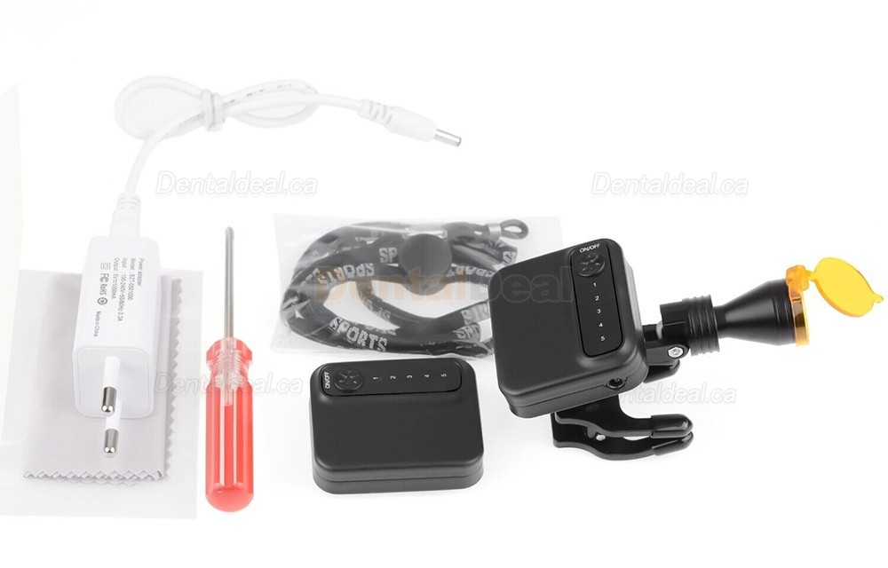 Dental Wireless LED Surgical Headlight 5W with Optical Filter & 2 Batteries
