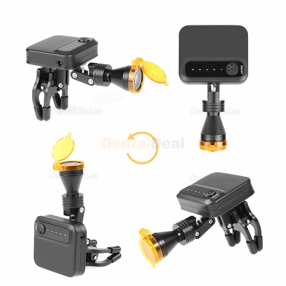 Dental Wireless LED Surgical Headlight 5W with Optical Filter & 2 Batteries