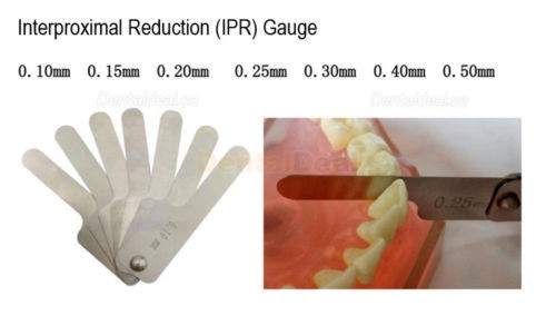2Pcs Orthodontic Dental Interproximal Reduction (IPR) Gauge Measure Tool