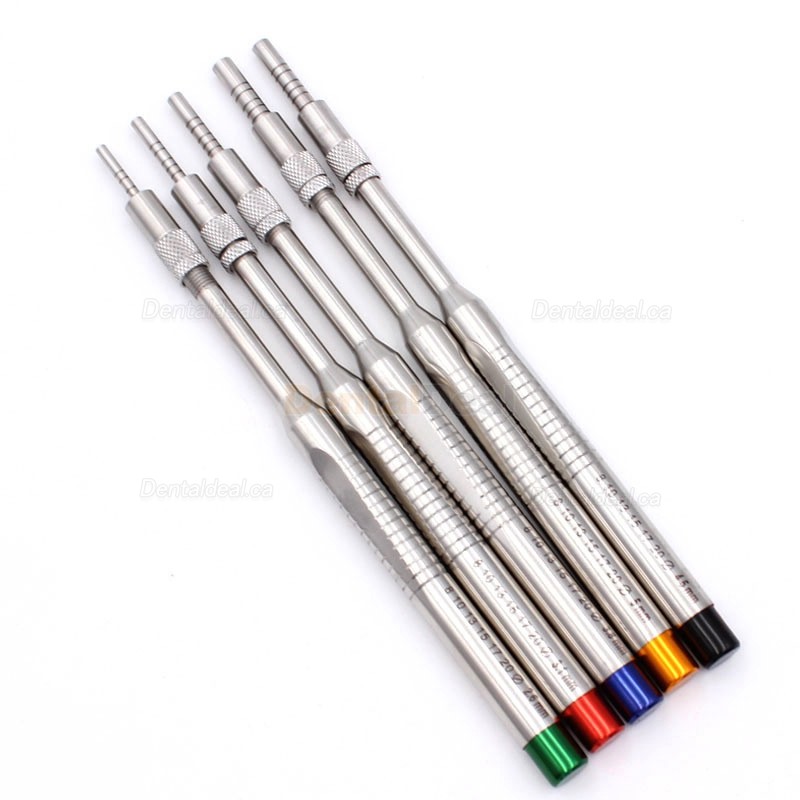 5 Pcs/Set Dental Implant Osteotome Instrument Sinus Lift Curved & Straight