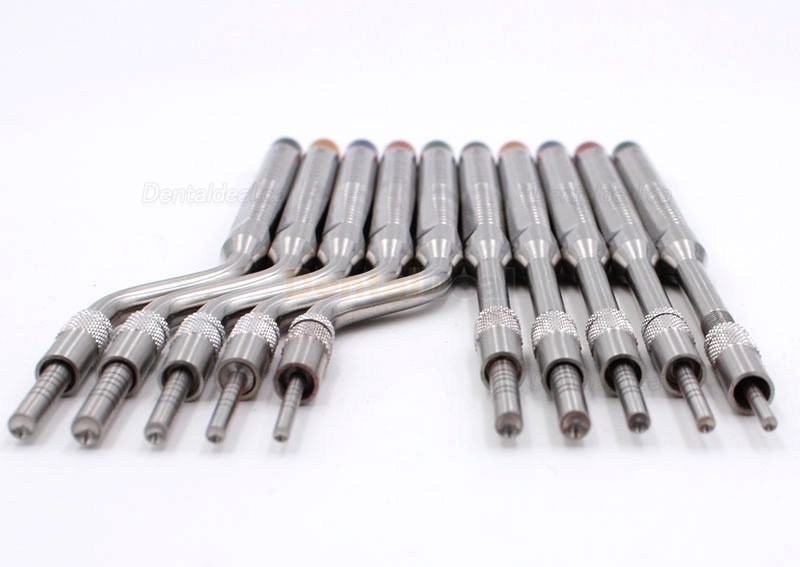 5 Pcs/Set Dental Implant Osteotome Instrument Sinus Lift Curved & Straight