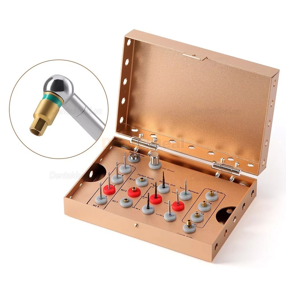 Dental Implant Screw Removal Kit (Shank Drivers / Drills /Guide) Stainless Steel