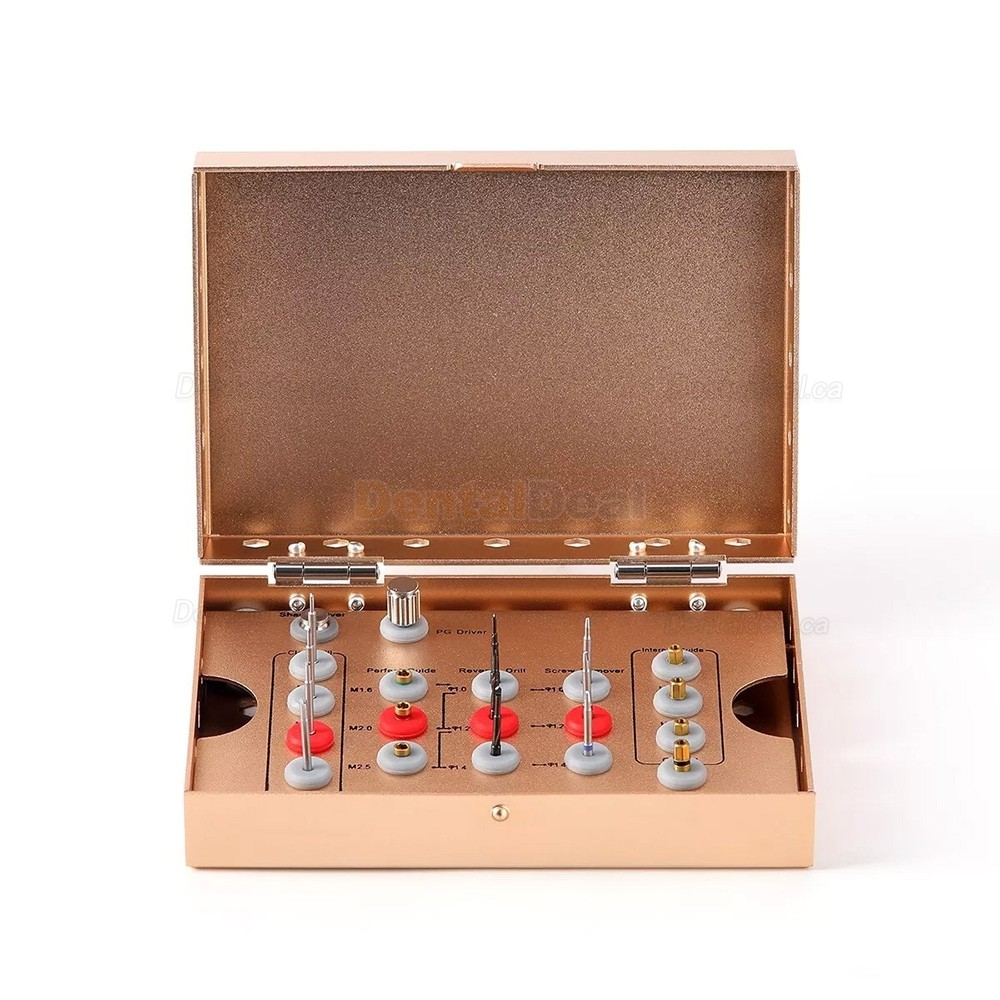 Dental Implant Screw Removal Kit (Shank Drivers / Drills /Guide) Stainless Steel