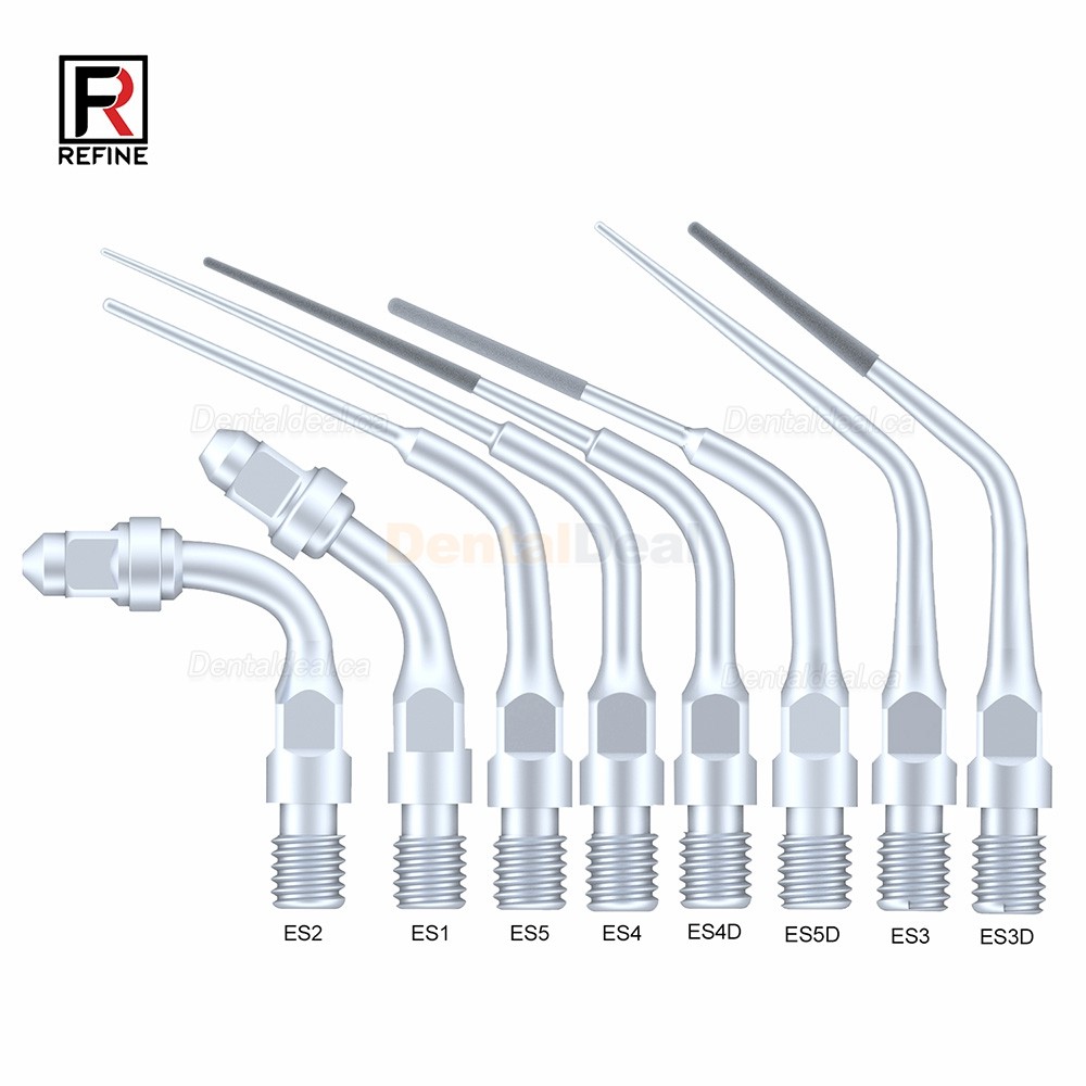 5Pcs Refine&reg; Dental Air Scaler Tips Root Canal Tips ES3D ES4D ES5D ES10D ES14 ES14D ES15 ES15D Fit Sirona Air Scaler