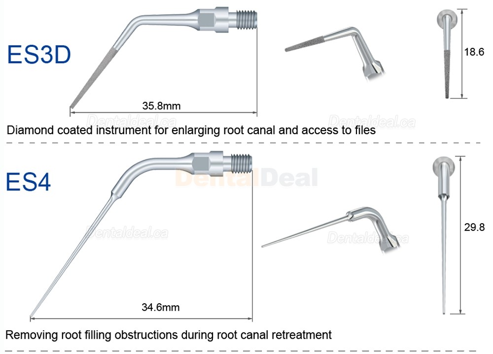 5Pcs Refine&reg; Dental Air Scaler Tips Root Canal Tips ES3D ES4D ES5D ES10D ES14 ES14D ES15 ES15D Fit Sirona Air Scaler