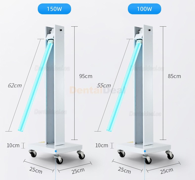 Mobile UV Light Sterilizer Ultraviolet Disinfection Lamp Germicidal UV Lamp Trolley with Wheels