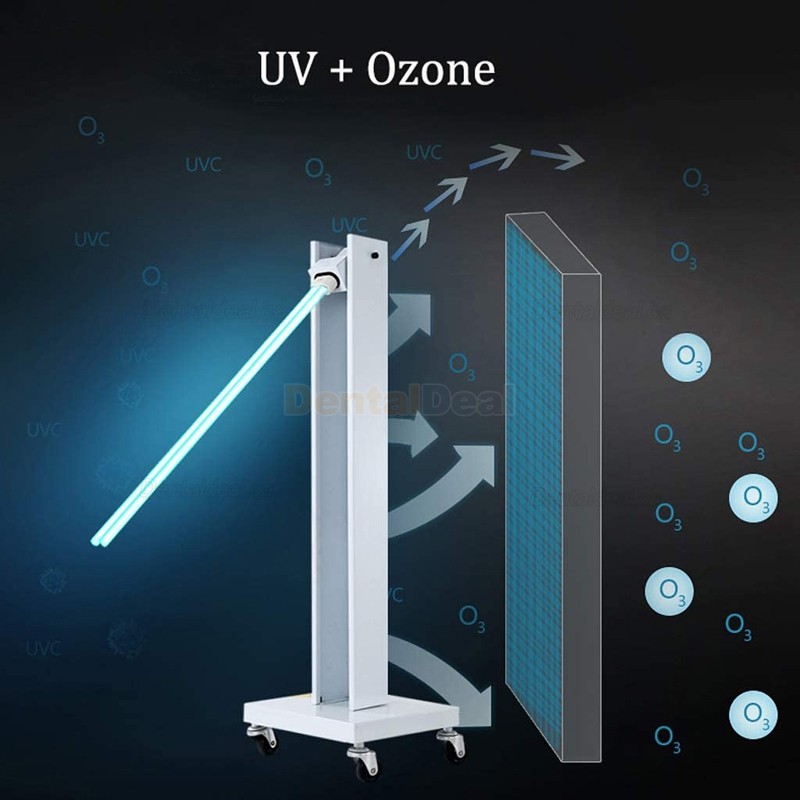 Mobile UV Light Sterilizer Ultraviolet Disinfection Lamp Germicidal UV Lamp Trolley with Wheels