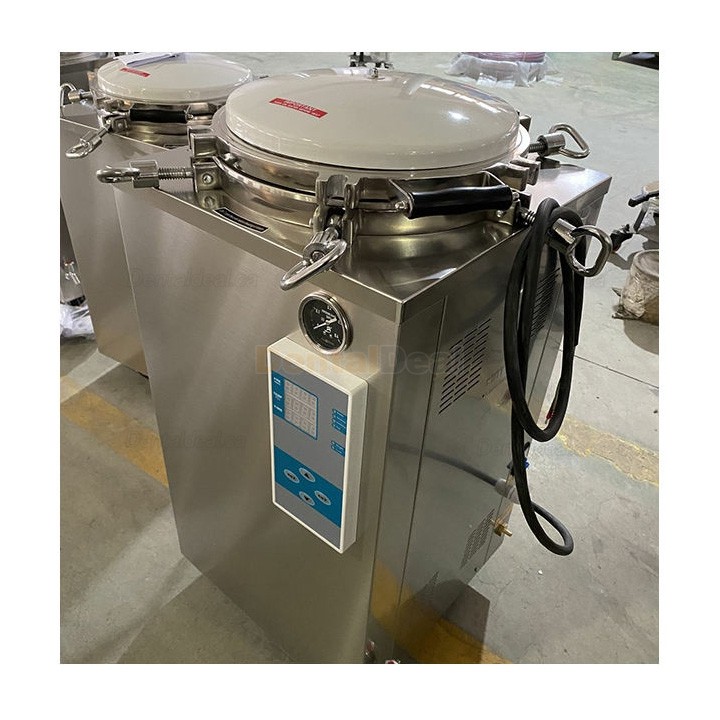 JIBIMED LS-LD 35L/ 50L/ 75L/ 100L/ 120L/ 150L Large Vertical Autoclave Steam Sterilizer 105℃ - 134℃ LED Display