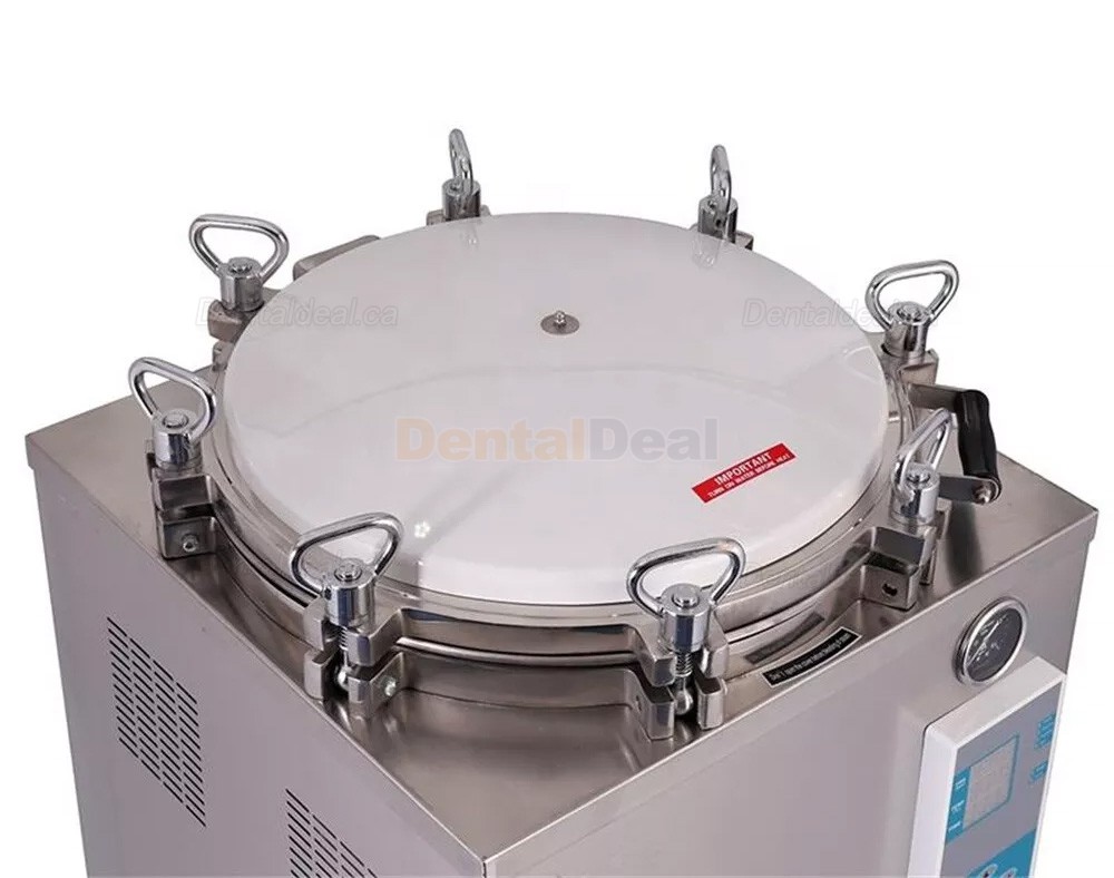 JIBIMED LS-LD 35L/ 50L/ 75L/ 100L/ 120L/ 150L Large Vertical Autoclave Steam Sterilizer 105℃ - 134℃ LED Display