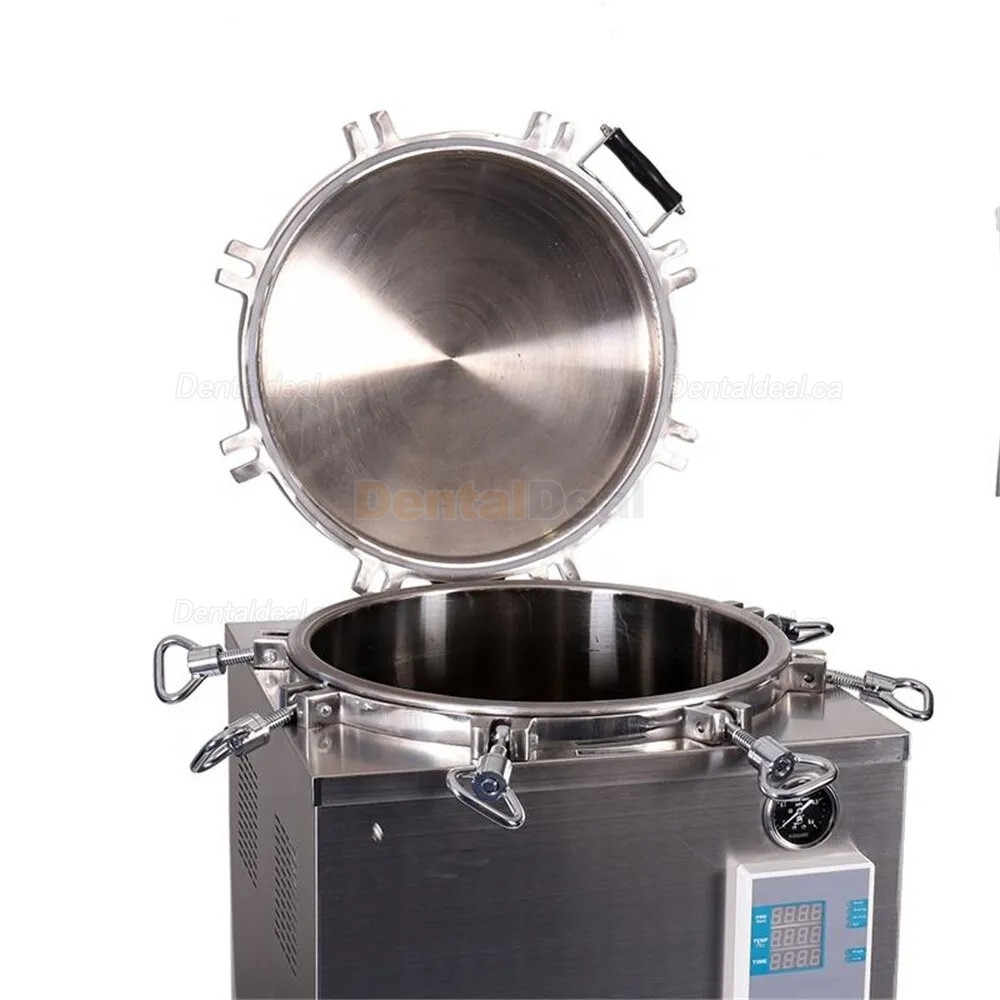 JIBIMED LS-LD 35L/ 50L/ 75L/ 100L/ 120L/ 150L Large Vertical Autoclave Steam Sterilizer 105℃ - 134℃ LED Display