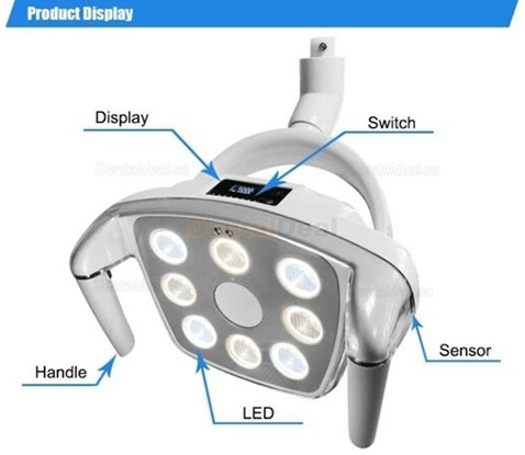 Ceiling Mounted Dental LED Surgical Lamp Dental Ceiling Operating Light 8 LEDs with Sensor