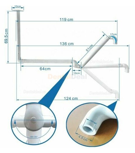 Ceiling Mounted Dental LED Surgical Lamp Dental Ceiling Operating Light 8 LEDs with Sensor