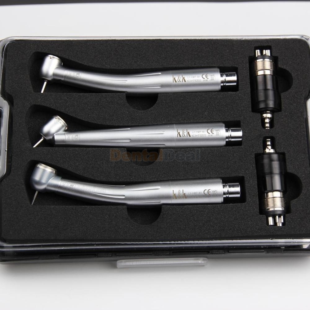 H601 Dental Turbine Handpiece Kit 3 Water Spray Push Button with Coupling