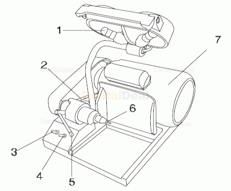 LZ 370W Dental Lab High Speed Cutting Polishing Lathe with Spindle Alloy Grinder 18,000RPM