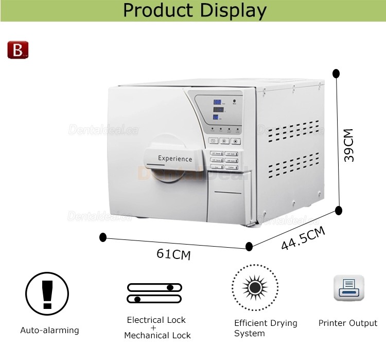8-23L Benchtop Dental Autoclave Sterilizer Vacuum Steam with Printer