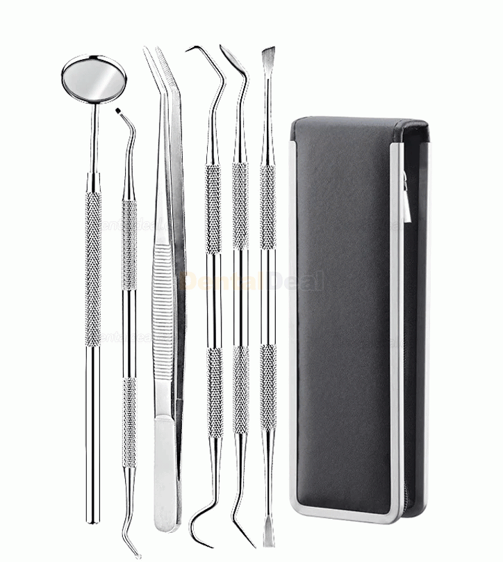 6Pcs/set Disposable Dental Mouth Mirror and Probe Stainless Steel Set