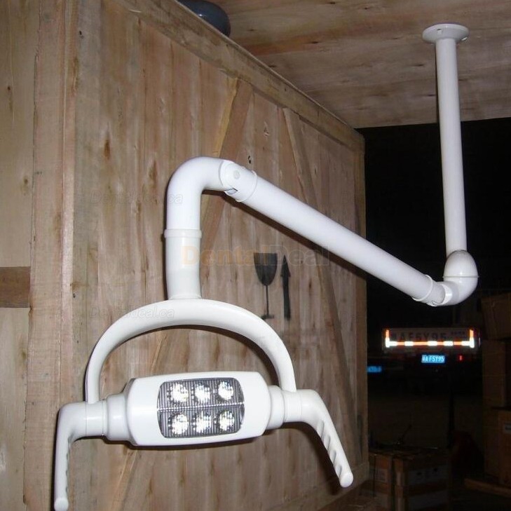 Ceiling-mounted Dental Oral Light Lamp Operating Lamp 6 LED Lens with Arm