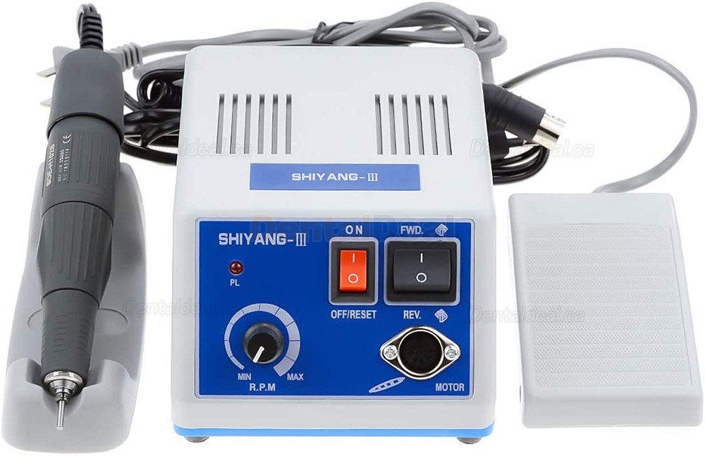 Shiyang N3 Electric Dental Lab Micromotor 35,000RPM Handpiece+10 Burs