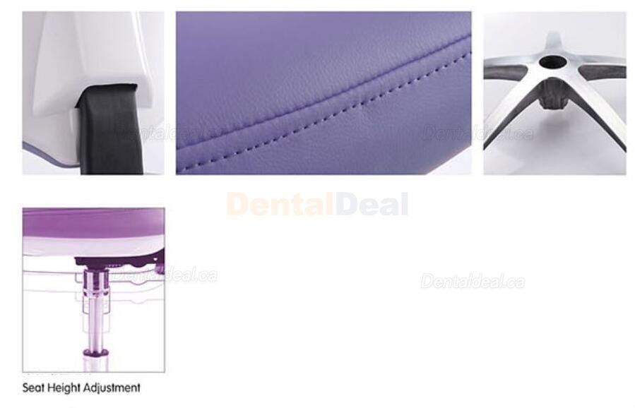 QY-D-90G Dental Assistant Hygienist Chair Dental Operator Stool Microfiber Leather