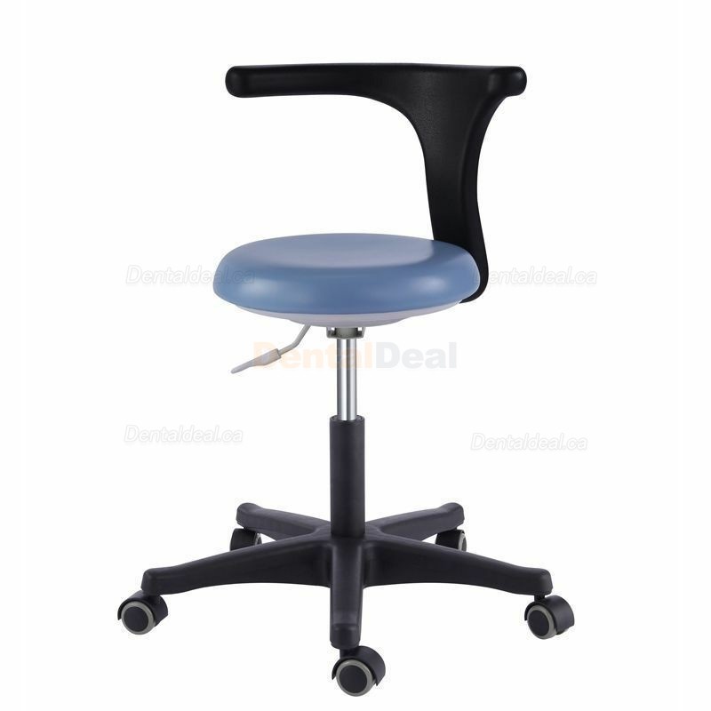 QY-D-G-PU-LB Dental Hygienist Stool Nurse Seating Chair Assistant Stool with Armrest