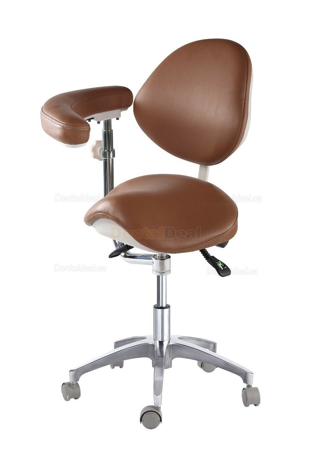 QY-D-MA Dental Operator Saddle Chair Ergonomic Saddle Stool with Armrest & Backrest