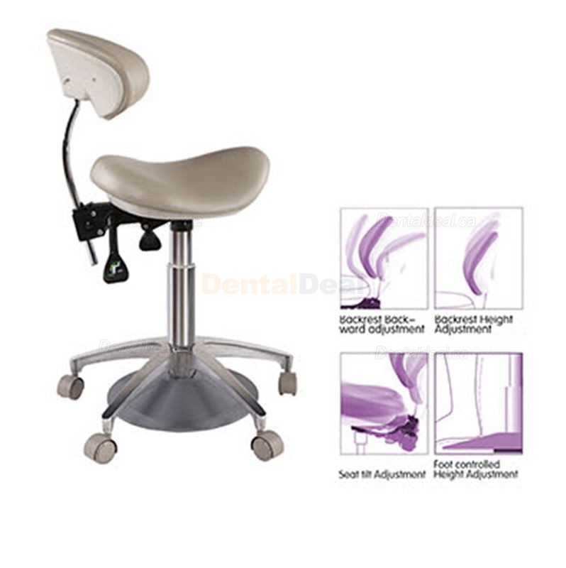 QY-D-MA1 Dental Saddle Stool Dentist Assistant Hygienist Chair with Backrest
