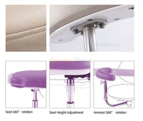 QY-D-MA1 Dental Saddle Stool Dentist Assistant Saddle Chair with Adjustable Backrest