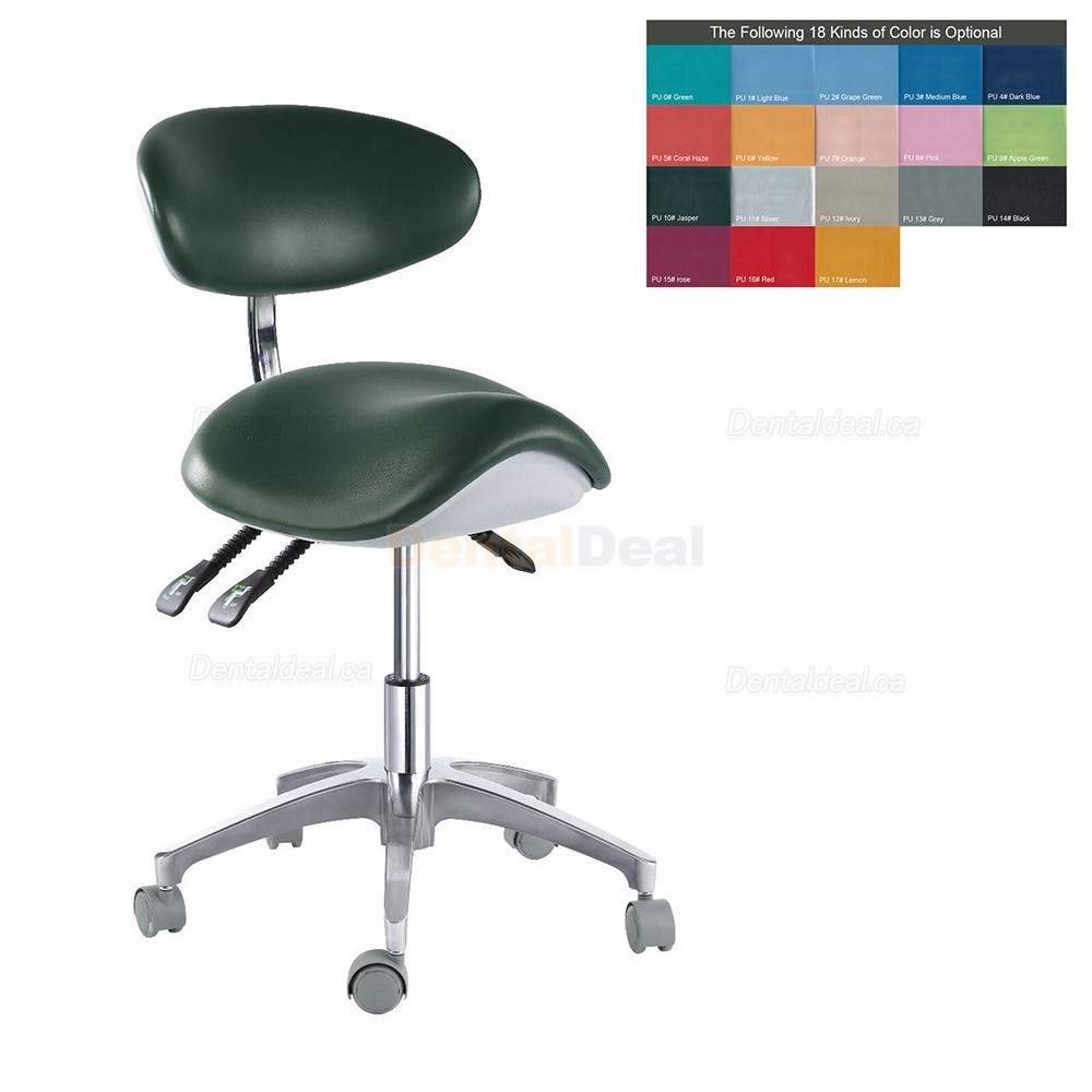 QY-MA1-S Dental Operator Saddle Chair PU Leather Dentist Hygienist Stool Adjustable